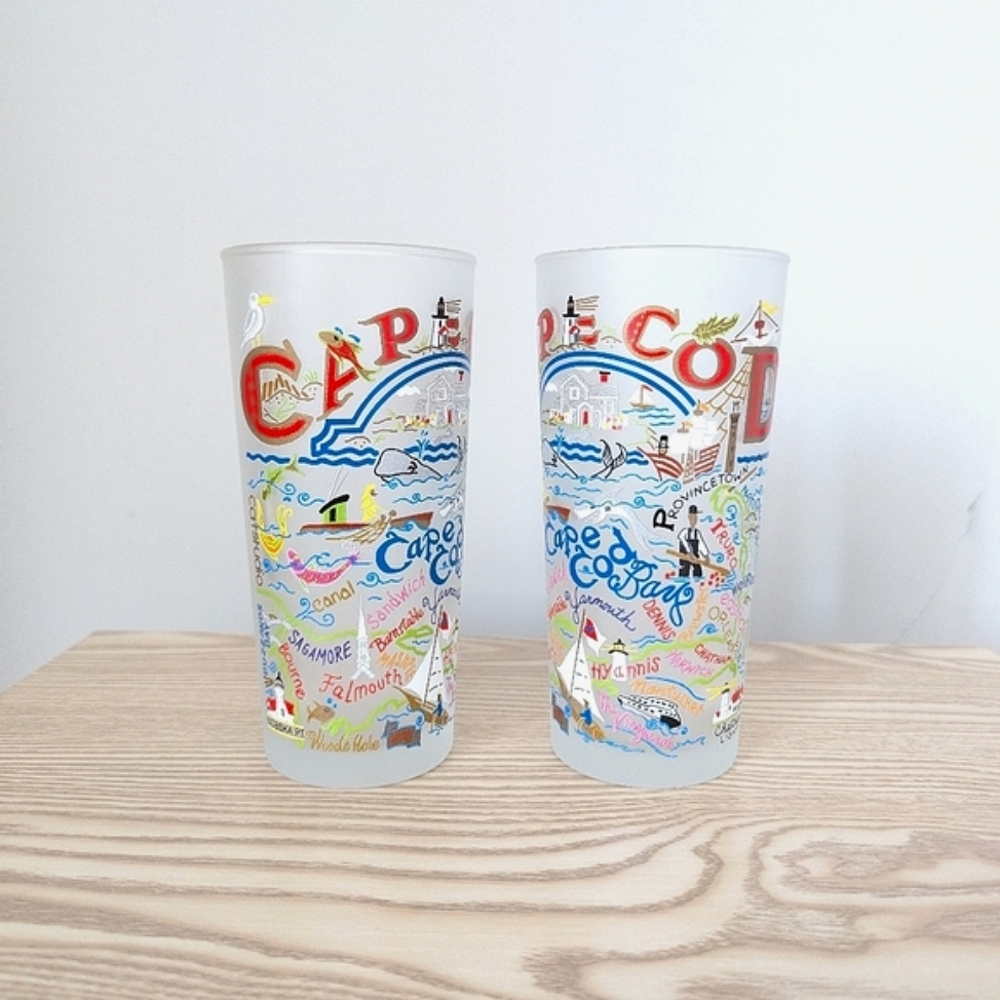 Cape Cod Themed Highball Glasses from Catstudio